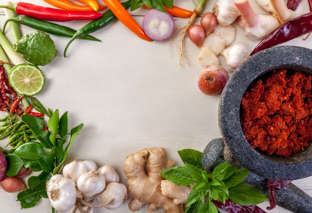 Thai Red curry paste con ingrediente