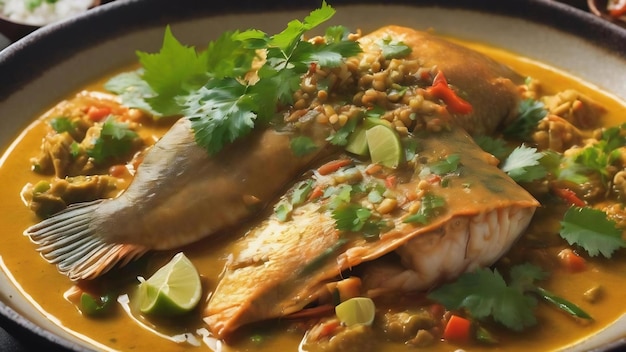 Thailändischer Dampf-Curry-Fisch