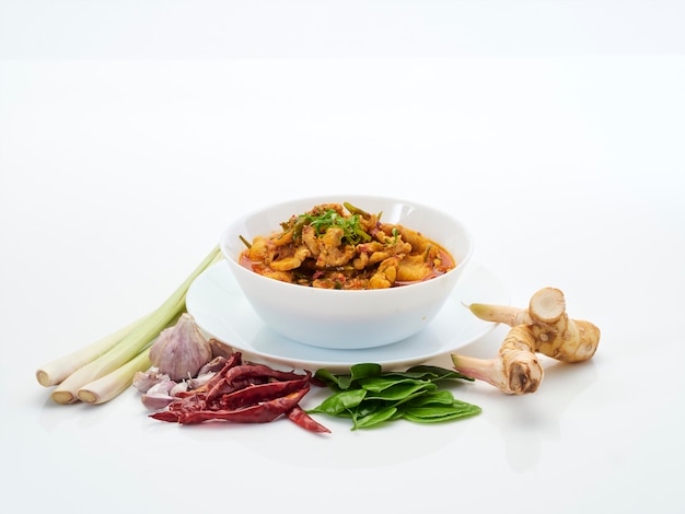 Thailändisches Essen, Panang Hühnchen-Curry.