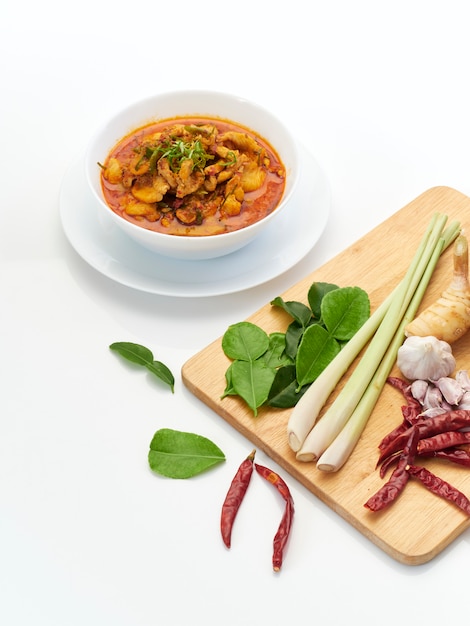 Thailändisches Essen, Panang Hühnchen-Curry.