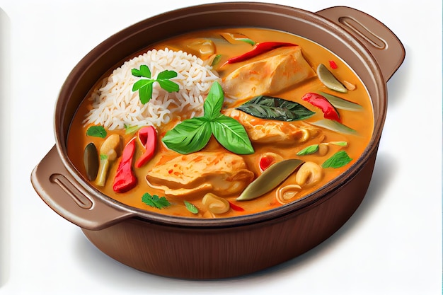 Thailändisches Panang-Curry-Essen