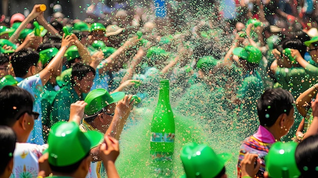 Thailändisches Songkran-Festival in Grün