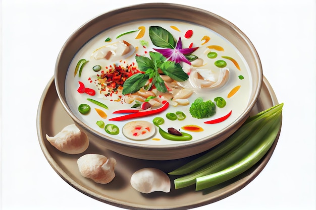 Thailändisches Tom-Kha-Gai-Essen