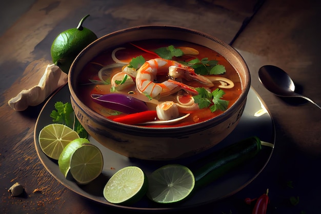 Thailändisches Tom-Yum-Essen