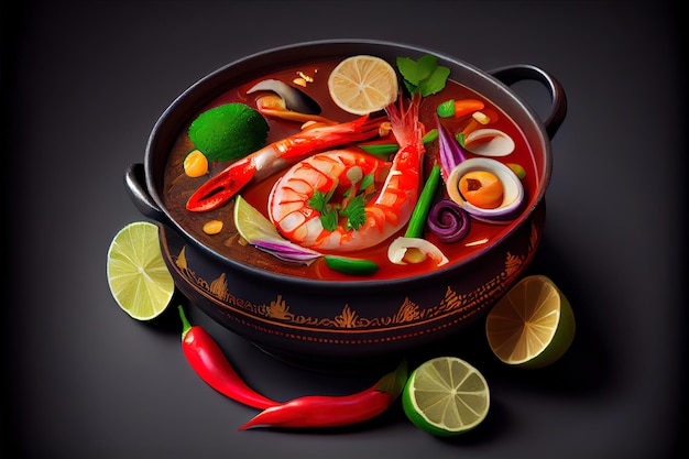 Thailändisches Tom-Yum-Essen