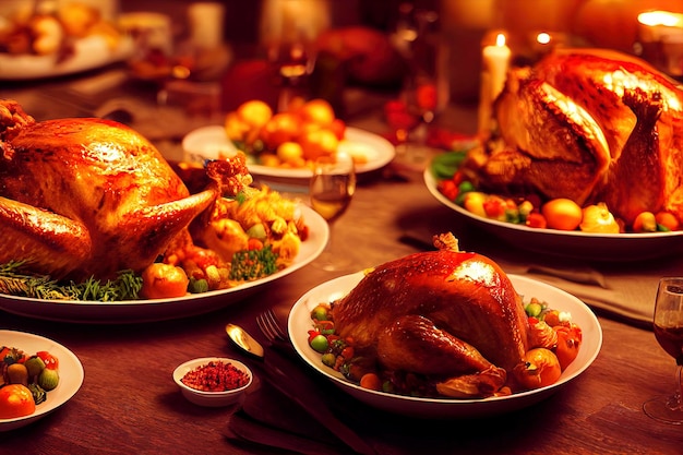 Thanksgiving-Dinner-Illustration Thanksgiving-Truthahn Thanksgiving-Truthahn Truthahn gekocht im Herzstück
