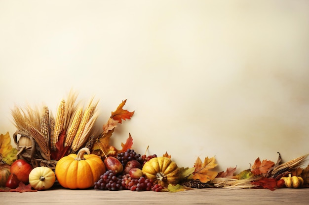 Thanksgiving-Erntefeierkunst mit leerem Kopierraum