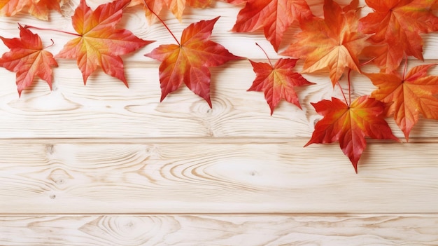 Foto thanksgiving-fotorahmen mit sommerblättern und wildfrüchten mit textfläche auf holzhintergrund