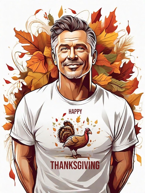 Foto thanksgiving gebratene truthahn-t-shirt