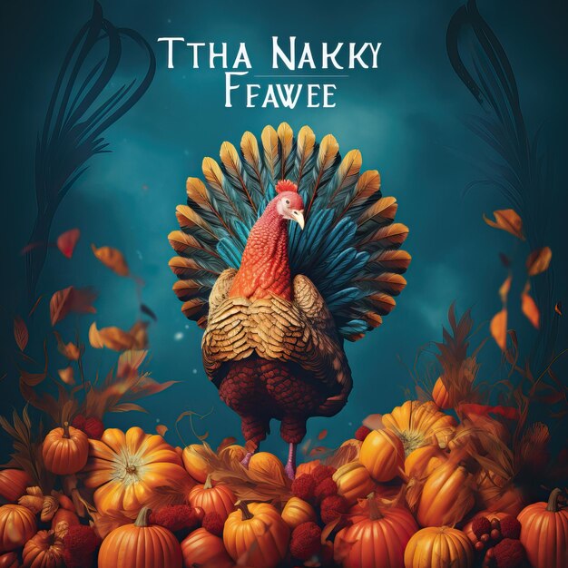 Thanksgiving-Hintergrund mit Textraum hoher Qualität ai generiertes Bild