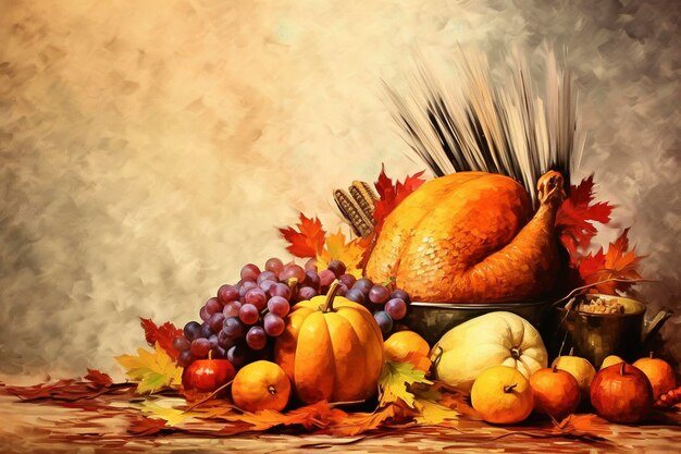 Foto thanksgiving-hintergrund und kopierraum