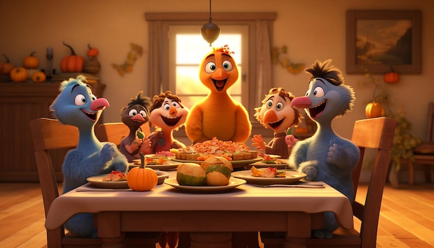 Thanksgiving-Stil von Pixar