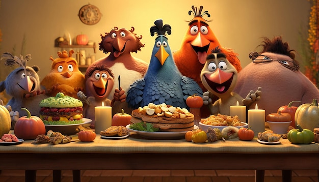 Thanksgiving-Stil von Pixar