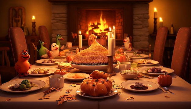 Thanksgiving-Stil von Pixar