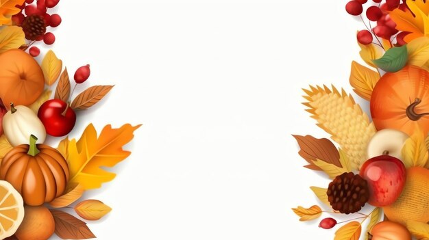 Thanksgiving-Tag oder Herbstkomposition mit Kürbis-Orangen-Blättern oder Hühnchen-Thanksgiving-Essen