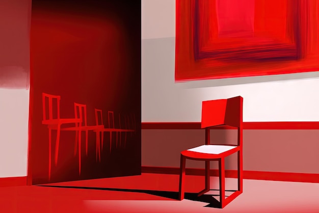 The Chair Lecture red in the room