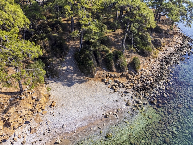 The Drone Aerial View of Akyaka Bay, Turquia