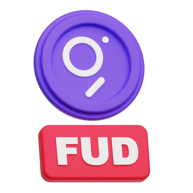 the graph crypto coin 3d icon isolated on the white background