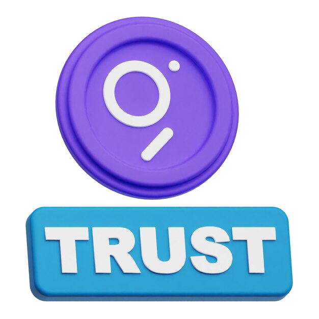 the graph crypto coin 3d icon isolated on the white background