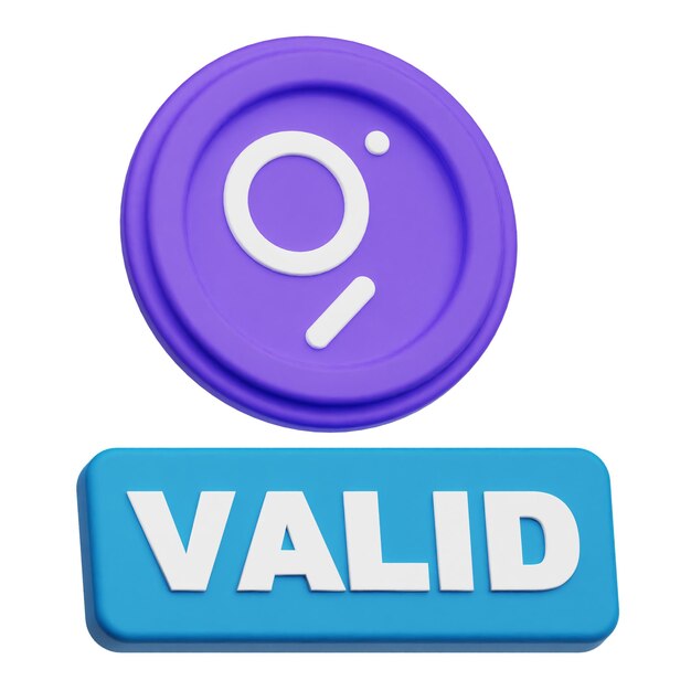 the graph crypto coin 3d icon isolated on the white background