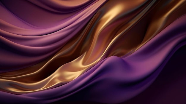 Theoretische Etablierung mit Wave Shinning Gold und Purple Point Silk Surface AI generiert