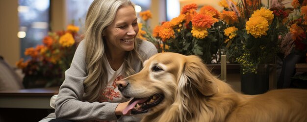 Foto therapiehundprogramm bringt trost und freude hintergrund