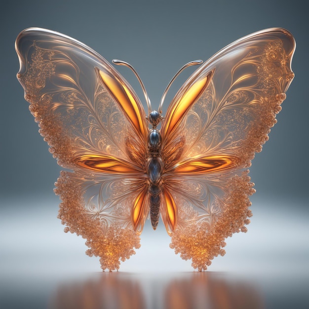 Ätherische Eleganz Monarch-Schmetterling in Glaskunst