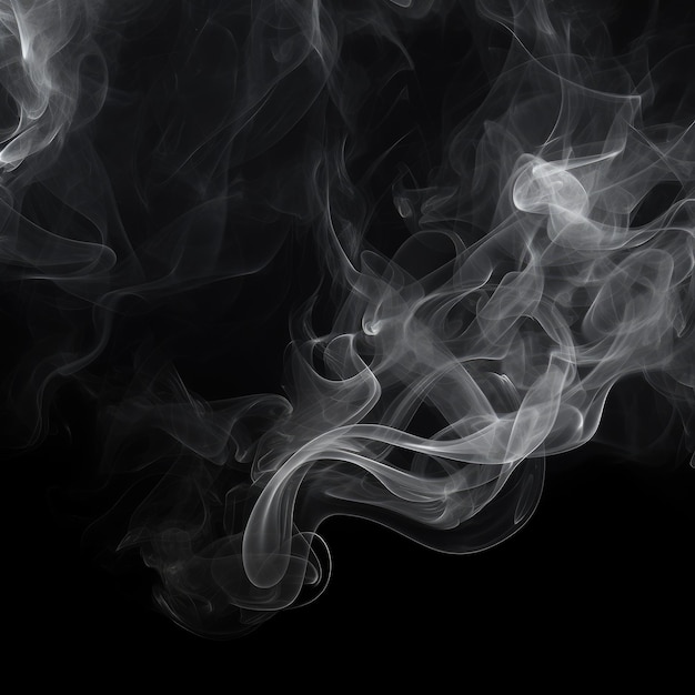 Ätherische Essenz Der hypnotisierende Aufstieg des Rauches auf einer Noir-Leinwand