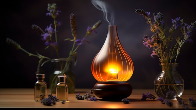 Ätherische Öle und Diffusor für die Aromatherapie