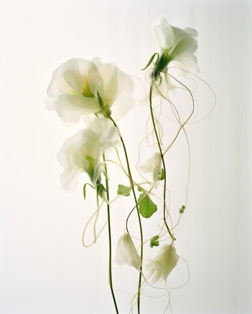 Ätherische Schönheit Delikate Blumen in einer Vase