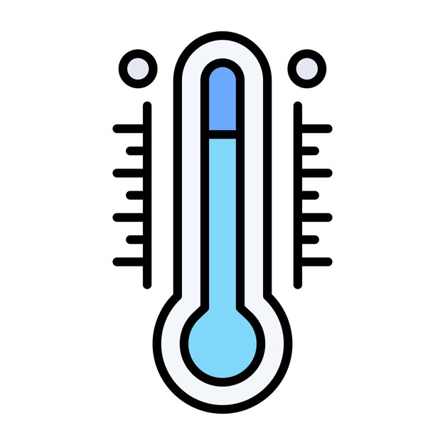 Foto thermometer-flache illustration