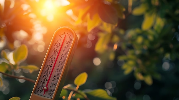 Thermometer Sonne hohe Grad heißer Sommertag hohe Sommertemperaturen