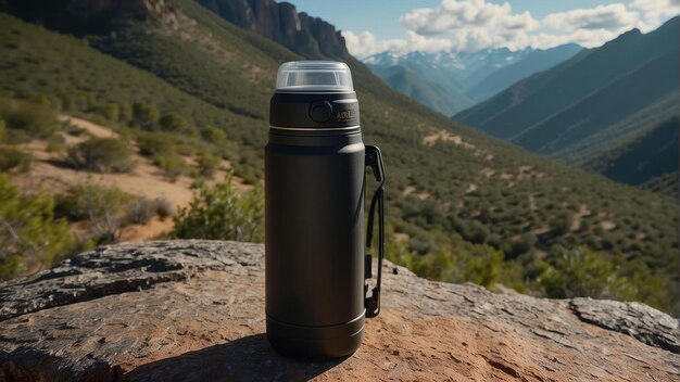 Thermos in den Bergen Naturlandschaft Thermos