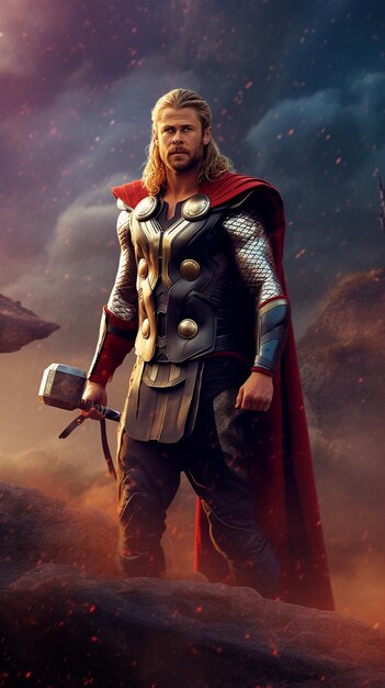 Foto thor marvel epische illustration