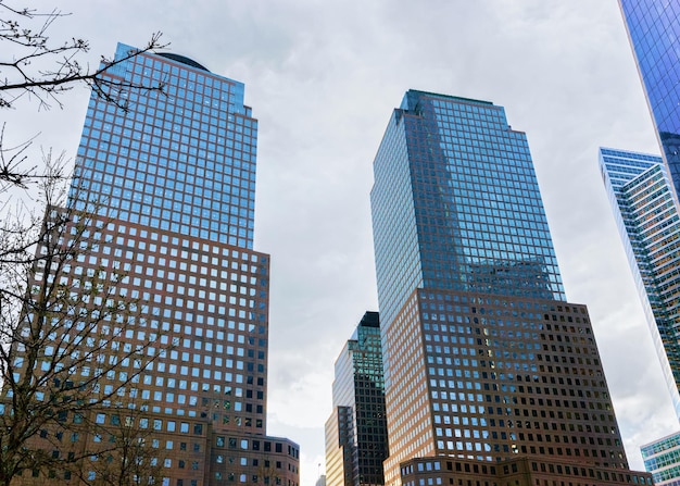 Three World Financial Center im Finanzviertel. Er ist auch als American Express Tower oder 200 Vesey Street, USA bekannt.