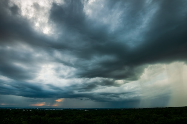 Thunder storm sky nuvens de chuva