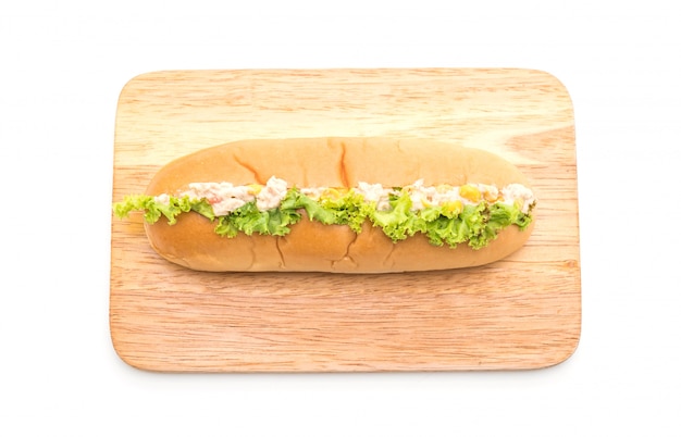Foto thunfisch mais salat hotdog