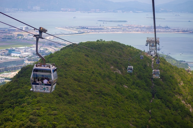 Tian Tan Buddha, Budda grande, o enorme Tian Tan Buddha no monastério do Po Lin em Hong Kong.