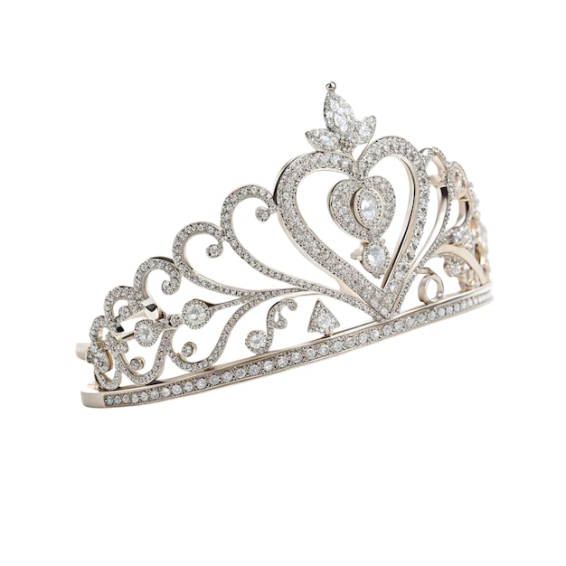 Tiara-Schmuck auf weißem Hintergrund