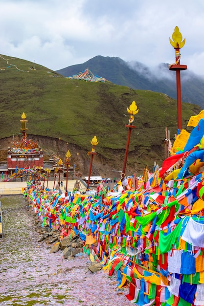 Tibetisch-buddhistischer Tempel in der Provinz Laji Shan Qinghai China