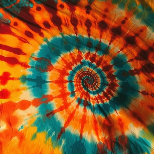 Tie dye es un color vibrante que es muy colorido generativo ai