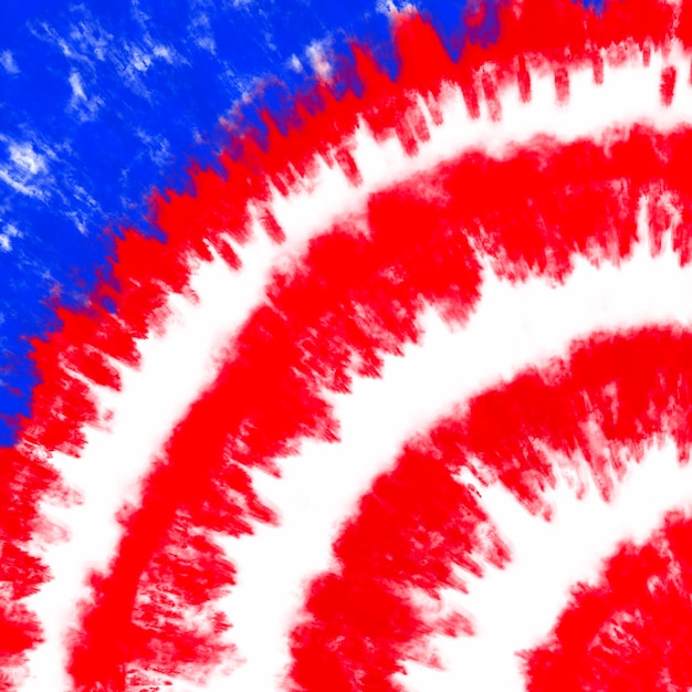 Tie dye fondo de la bandera americana de color rojo y azul textura psicodélica abstracta patriótico usa pa