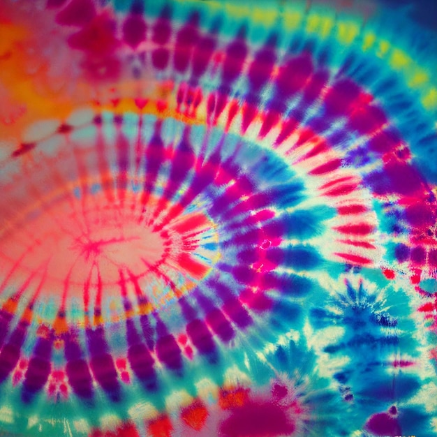 Tie-Dye-Hintergrund mit Strudel- oder Spiral-Hippie-bunten Tapeten