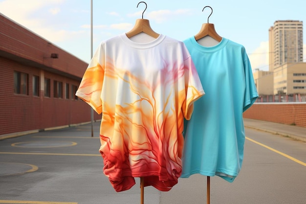 Tie-dye retro coral