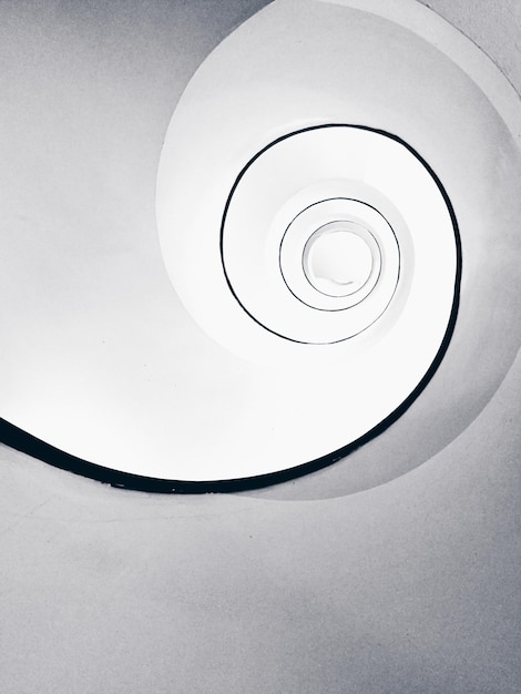 Tiefansicht der Wendeltreppe
