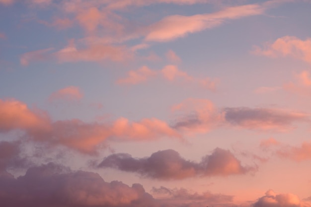 Tiefenwinkelansicht des Himmels beim Sonnenuntergang