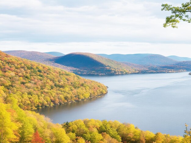 tiefgreifend schöne Landschaften sind eine Unterschrift des Hudson River ai erzeugt