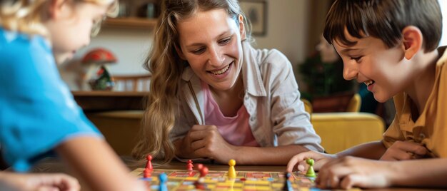 Foto tiempo de calidad en nuremberg una divertida aventura de juegos de mesa de familia en baviera, alemania