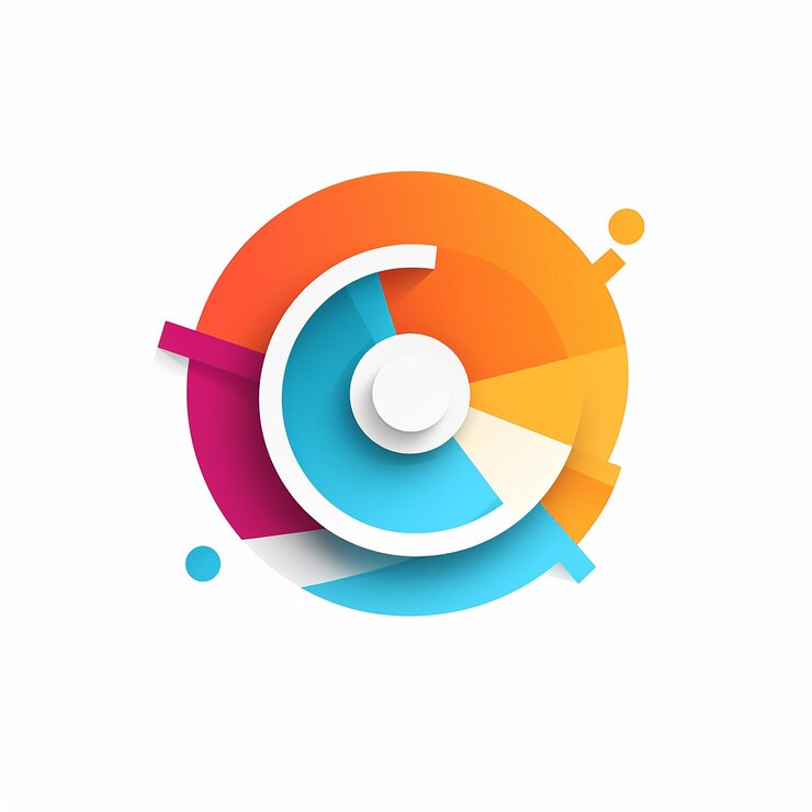 Foto el tiempo de color del logotipo del vector es plano