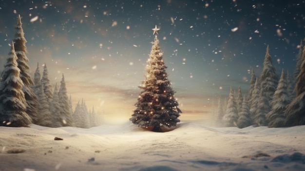 Tiempo de fondo del árbol de Navidad decorado Feliz Navidad y Feliz Año Nuevo